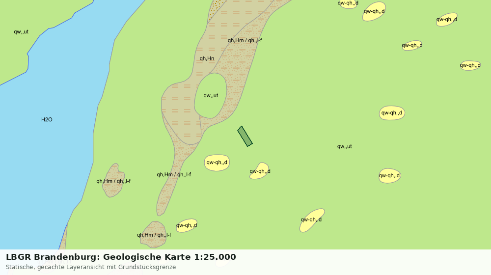 Statische Kartenansicht: LBGR Brandenburg: Geologische Karte 1:25.000
