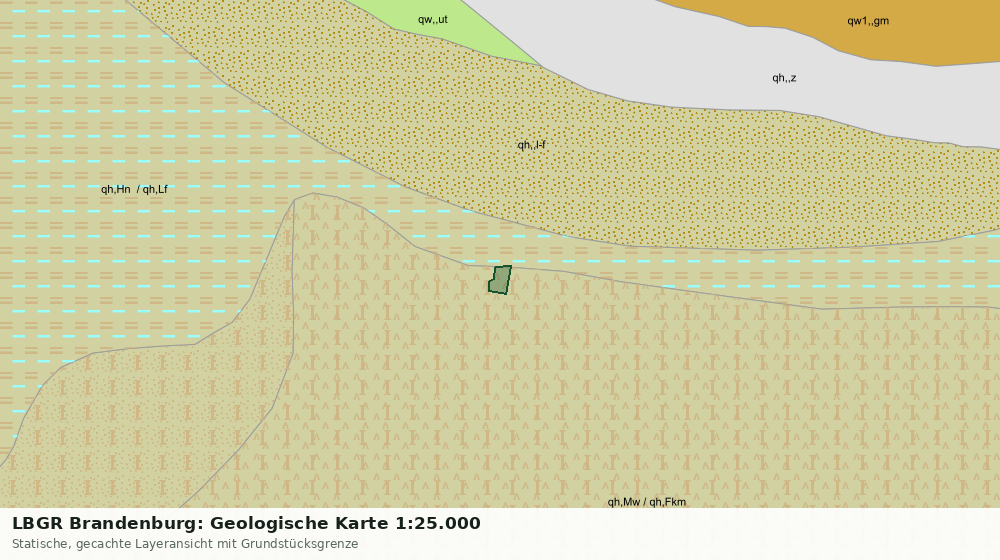 Statische Kartenansicht: LBGR Brandenburg: Geologische Karte 1:25.000