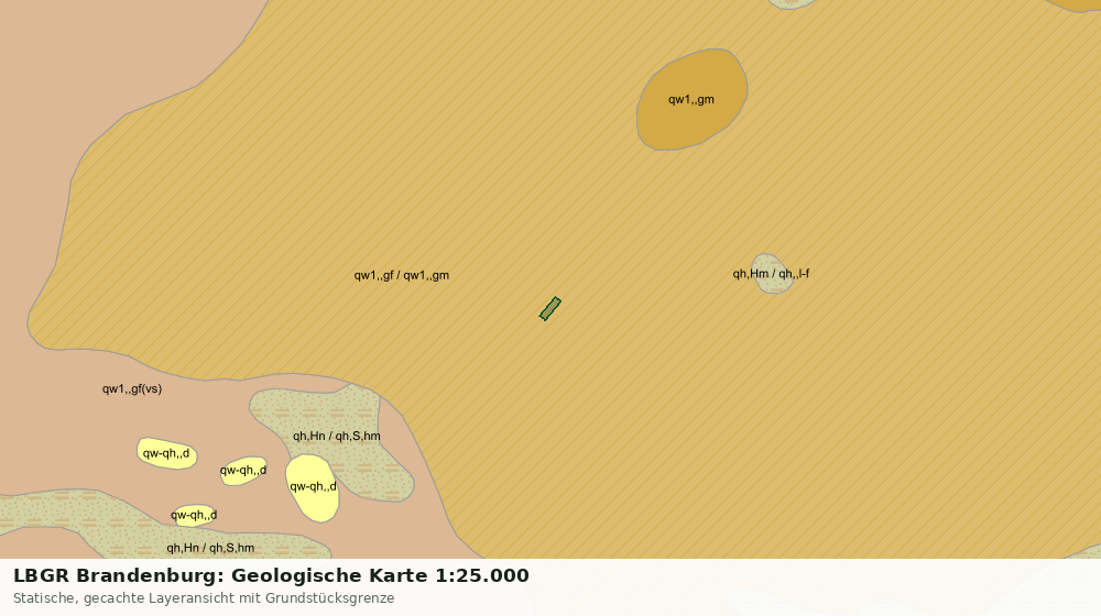 Statische Kartenansicht: LBGR Brandenburg: Geologische Karte 1:25.000