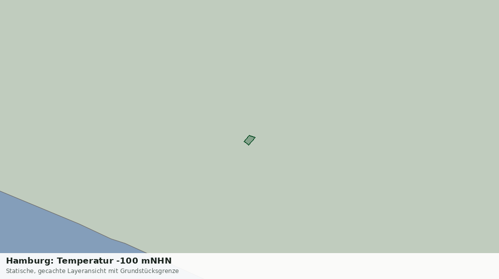 Statische Kartenansicht: Hamburg: Temperatur -100 mNHN