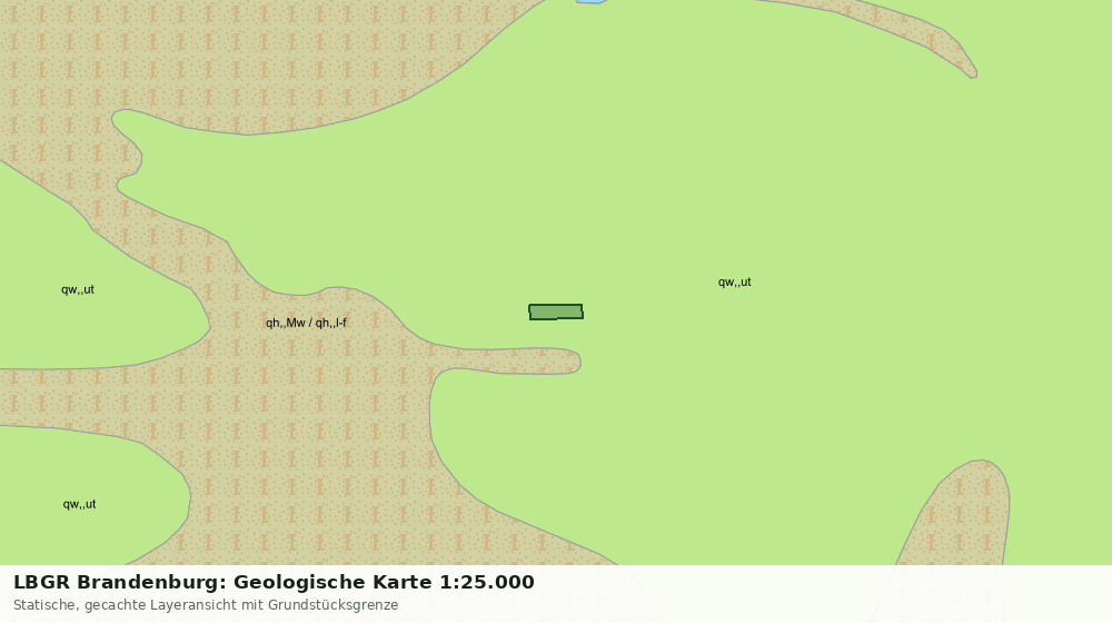 Statische Kartenansicht: LBGR Brandenburg: Geologische Karte 1:25.000