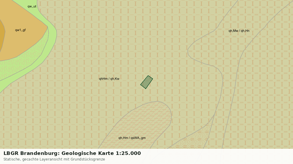 Statische Kartenansicht: LBGR Brandenburg: Geologische Karte 1:25.000