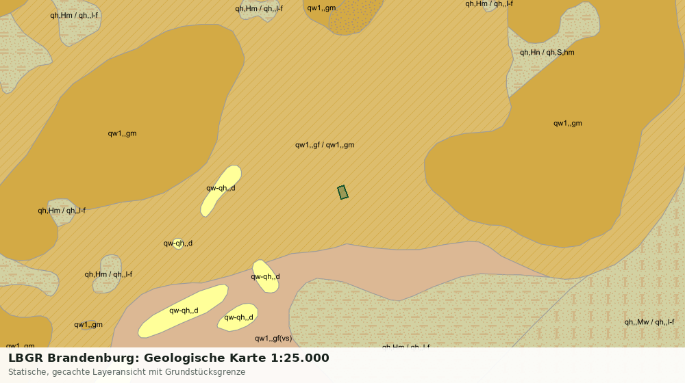 Statische Kartenansicht: LBGR Brandenburg: Geologische Karte 1:25.000