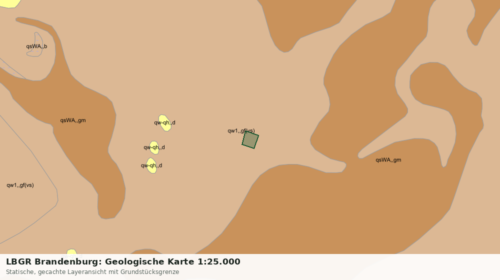 Statische Kartenansicht: LBGR Brandenburg: Geologische Karte 1:25.000