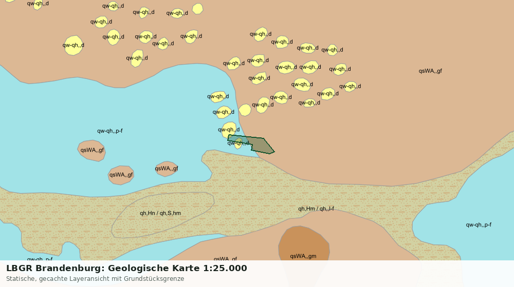 Statische Kartenansicht: LBGR Brandenburg: Geologische Karte 1:25.000
