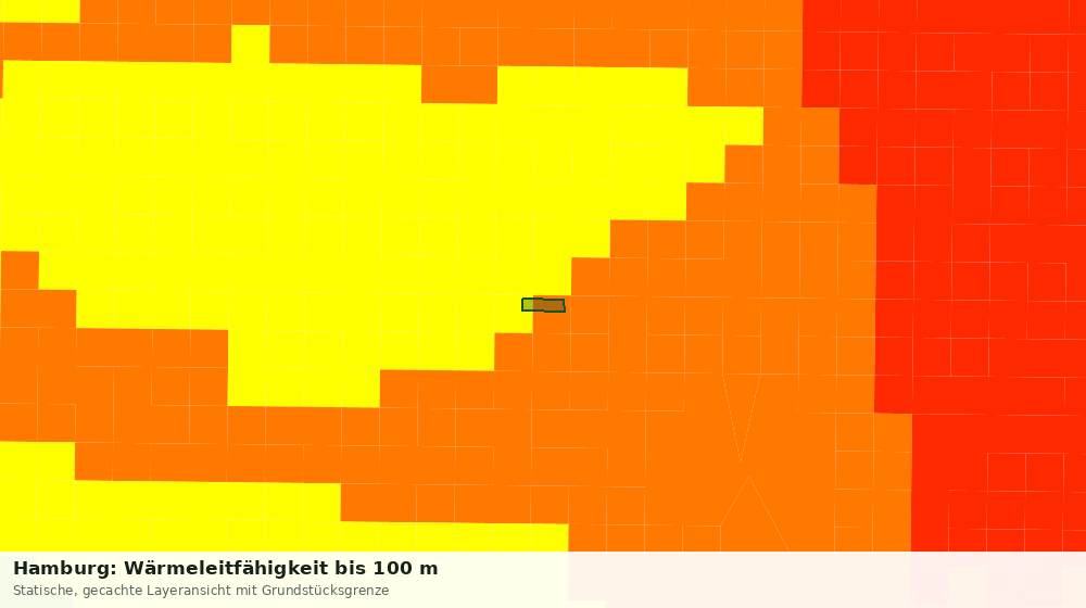 Statische Kartenansicht: Hamburg: Wärmeleitfähigkeit bis 100 m