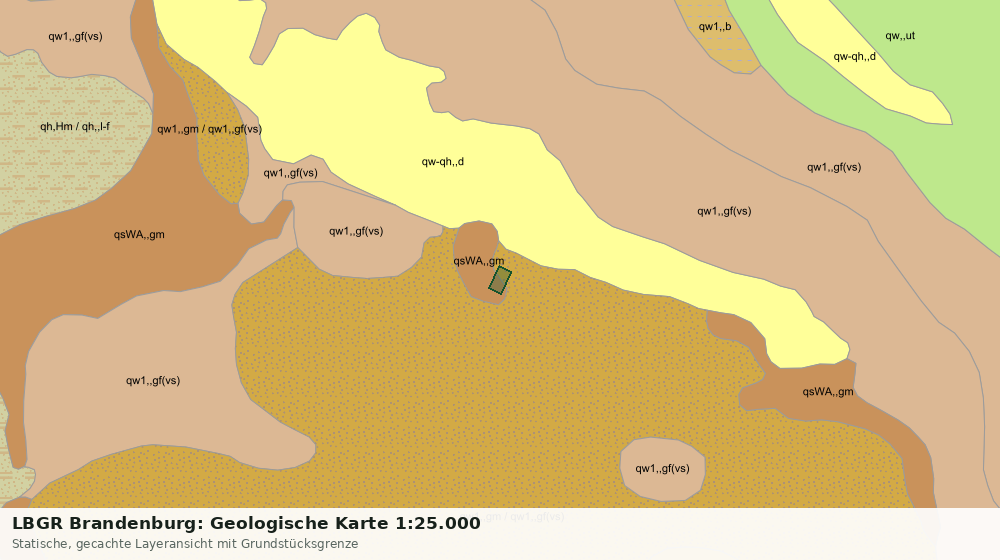Statische Kartenansicht: LBGR Brandenburg: Geologische Karte 1:25.000