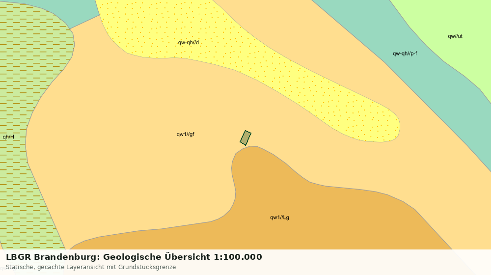 Statische Kartenansicht: LBGR Brandenburg: Geologische Übersicht 1:100.000