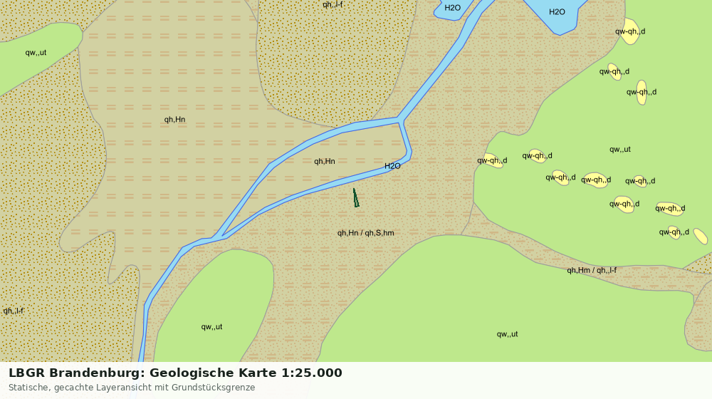 Statische Kartenansicht: LBGR Brandenburg: Geologische Karte 1:25.000