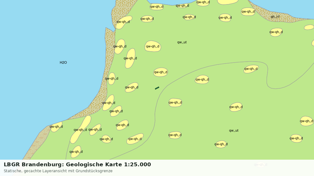 Statische Kartenansicht: LBGR Brandenburg: Geologische Karte 1:25.000