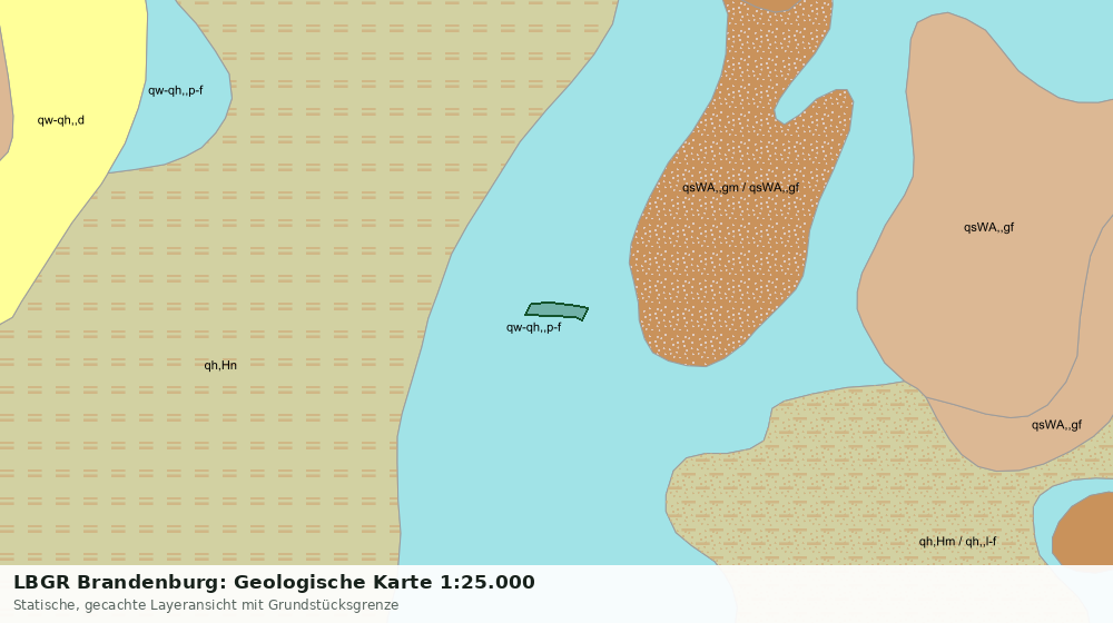 Statische Kartenansicht: LBGR Brandenburg: Geologische Karte 1:25.000