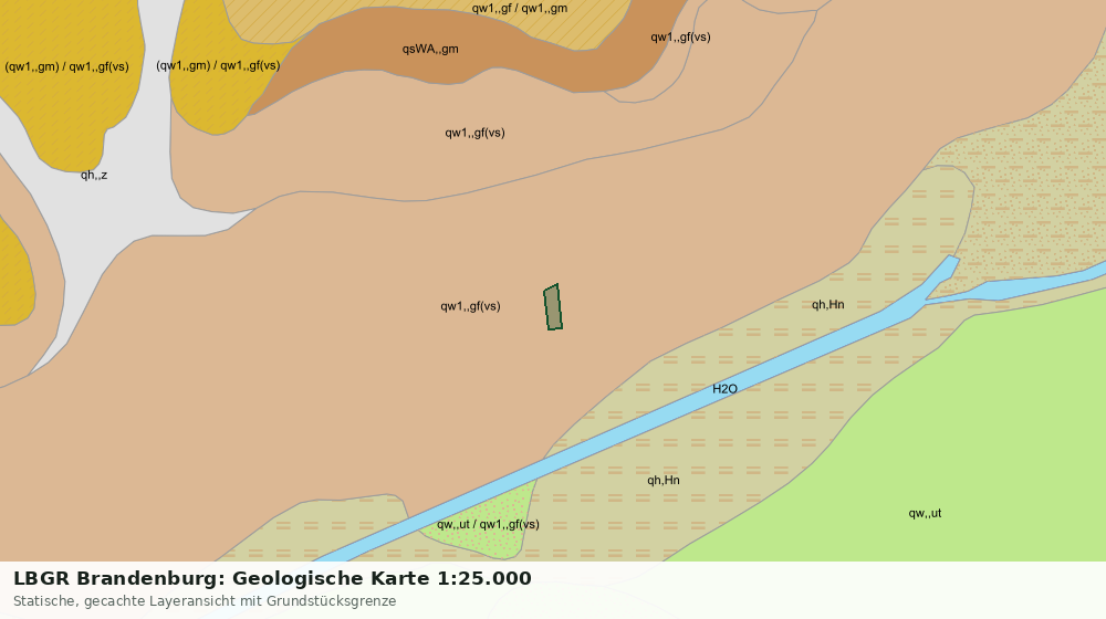 Statische Kartenansicht: LBGR Brandenburg: Geologische Karte 1:25.000