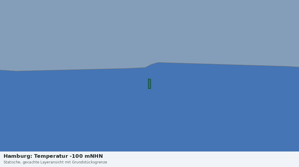 Statische Kartenansicht: Hamburg: Temperatur -100 mNHN