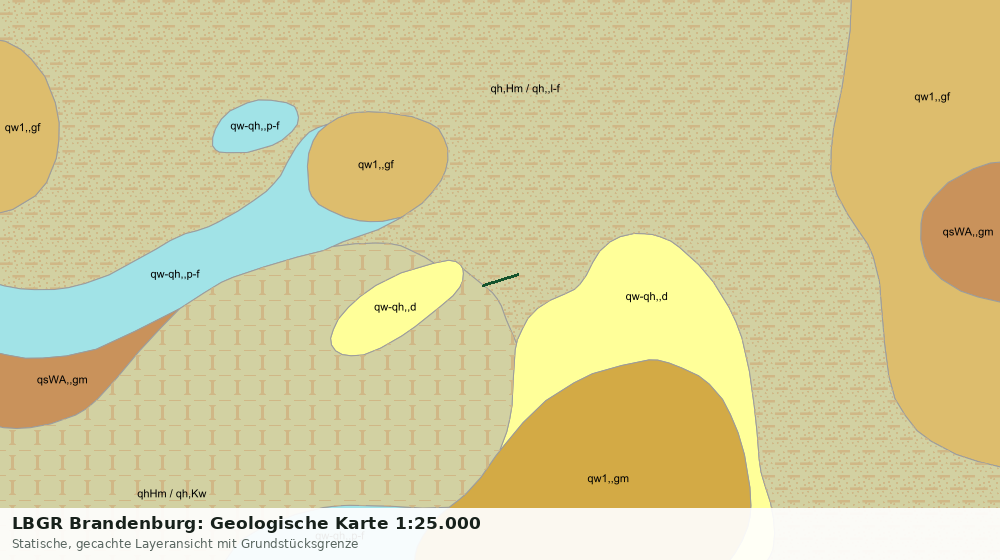 Statische Kartenansicht: LBGR Brandenburg: Geologische Karte 1:25.000