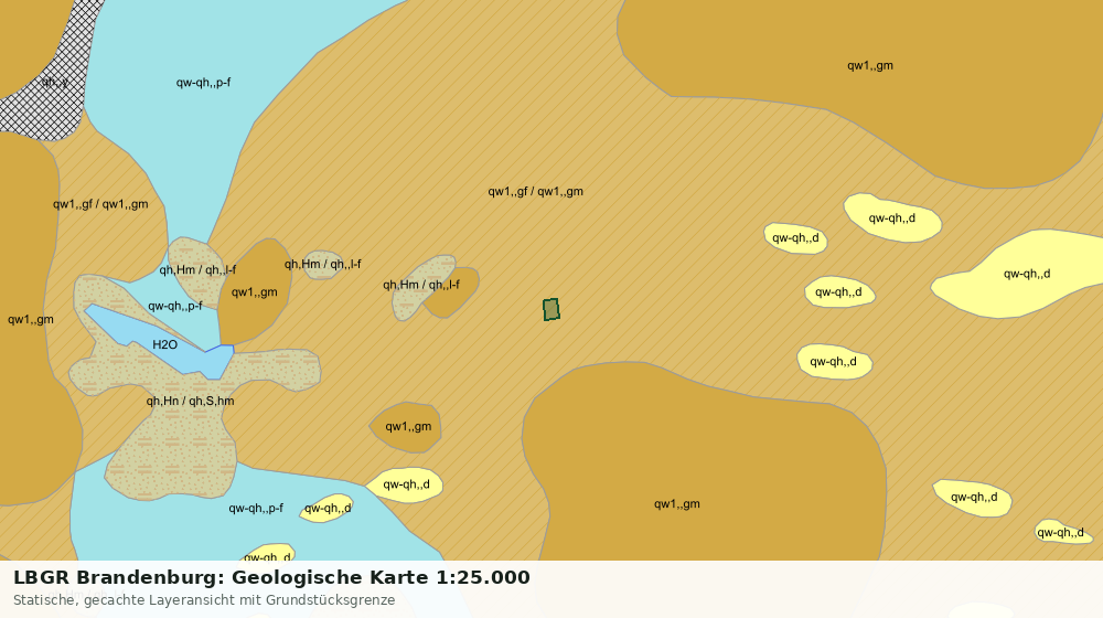 Statische Kartenansicht: LBGR Brandenburg: Geologische Karte 1:25.000
