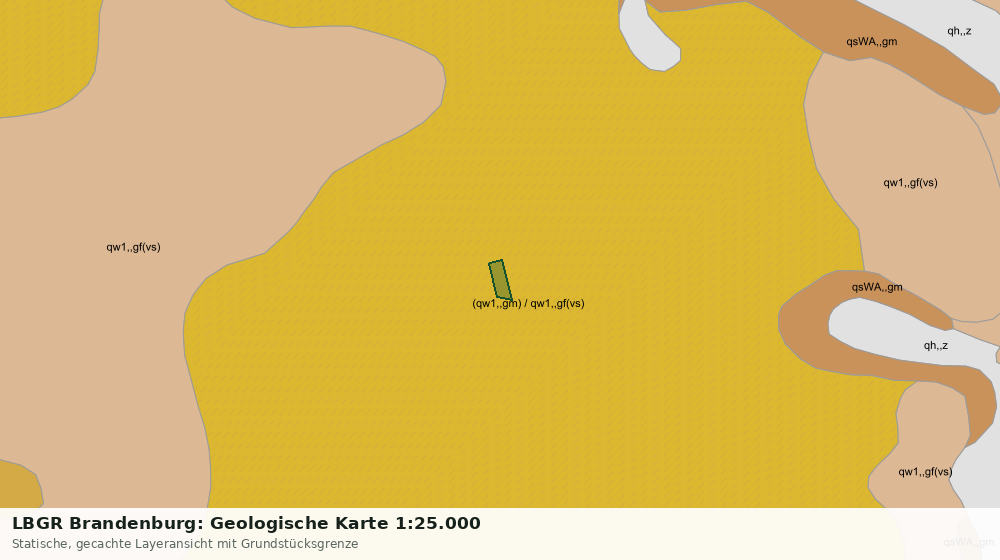 Statische Kartenansicht: LBGR Brandenburg: Geologische Karte 1:25.000