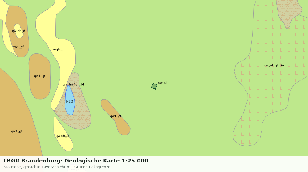 Statische Kartenansicht: LBGR Brandenburg: Geologische Karte 1:25.000