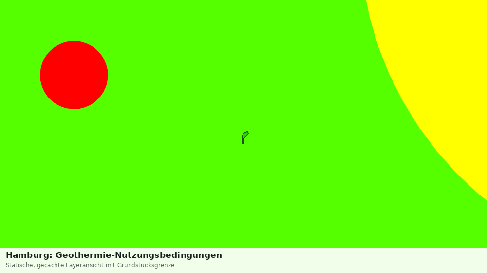 Statische Kartenansicht: Hamburg: Geothermie-Nutzungsbedingungen