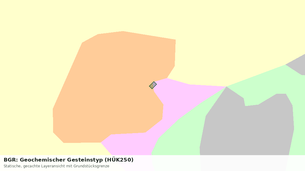 Statische Kartenansicht: BGR: Geochemischer Gesteinstyp (HÜK250)