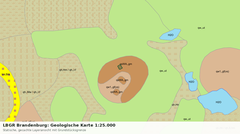 Statische Kartenansicht: LBGR Brandenburg: Geologische Karte 1:25.000