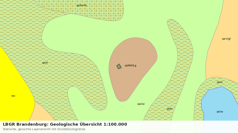 Statische Kartenansicht: LBGR Brandenburg: Geologische Übersicht 1:100.000