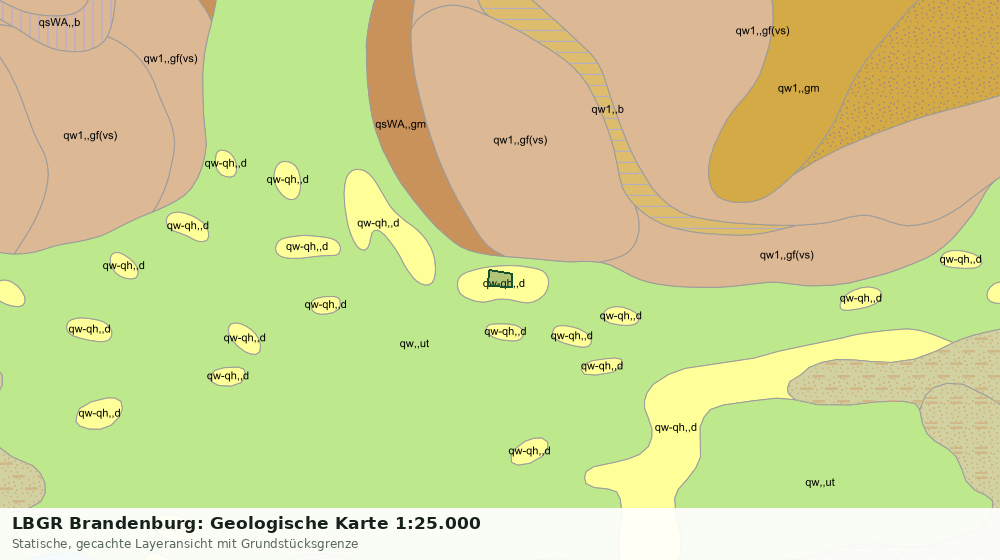 Statische Kartenansicht: LBGR Brandenburg: Geologische Karte 1:25.000
