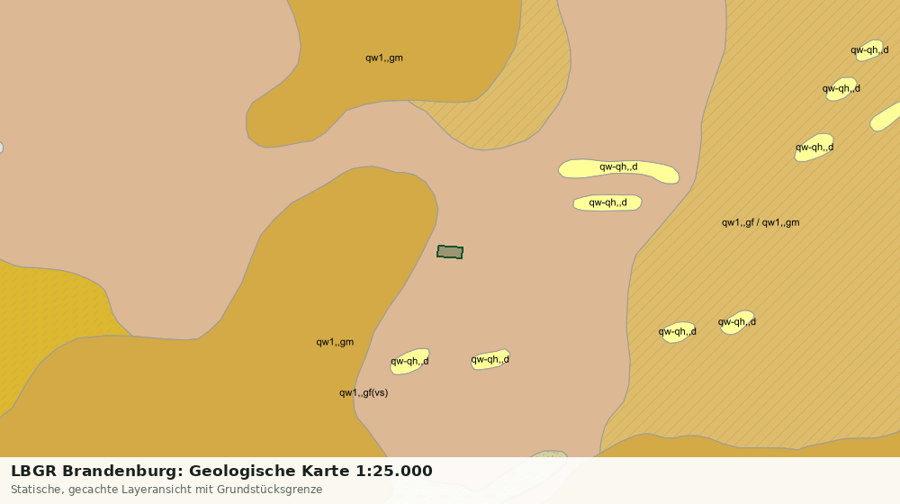 Statische Kartenansicht: LBGR Brandenburg: Geologische Karte 1:25.000