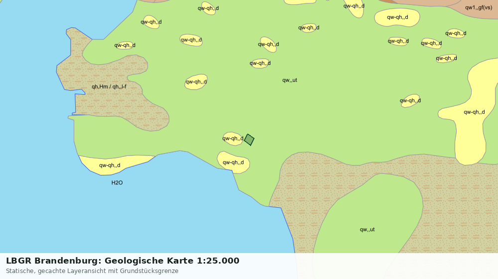 Statische Kartenansicht: LBGR Brandenburg: Geologische Karte 1:25.000