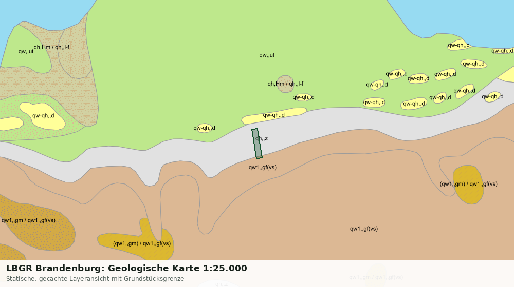 Statische Kartenansicht: LBGR Brandenburg: Geologische Karte 1:25.000