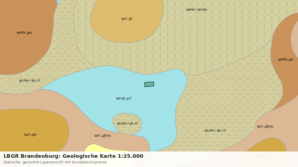 Statische Kartenansicht: LBGR Brandenburg: Geologische Karte 1:25.000