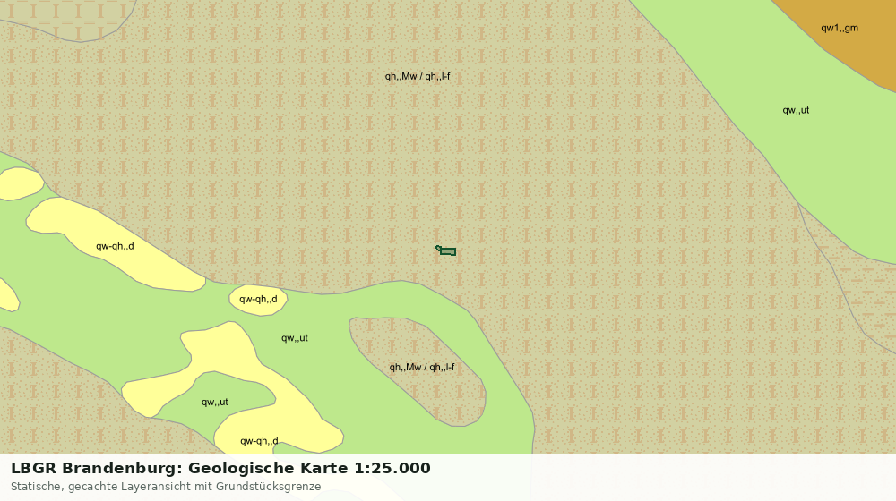 Statische Kartenansicht: LBGR Brandenburg: Geologische Karte 1:25.000