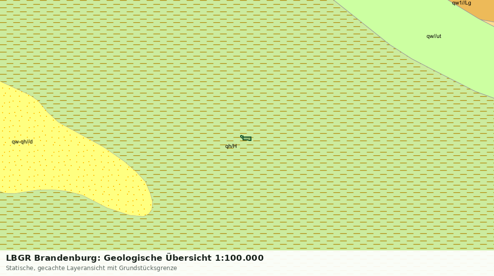 Statische Kartenansicht: LBGR Brandenburg: Geologische Übersicht 1:100.000