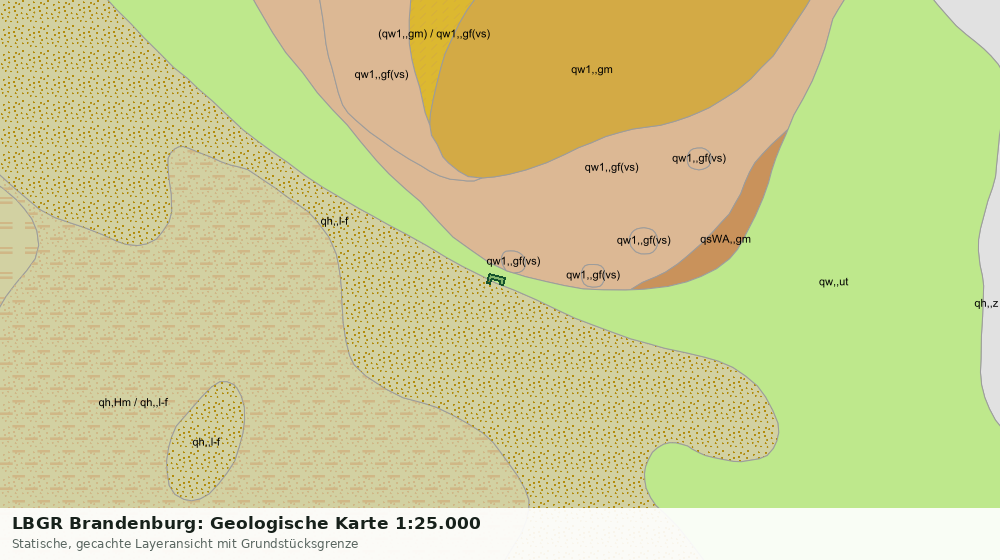 Statische Kartenansicht: LBGR Brandenburg: Geologische Karte 1:25.000