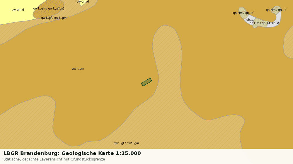 Statische Kartenansicht: LBGR Brandenburg: Geologische Karte 1:25.000