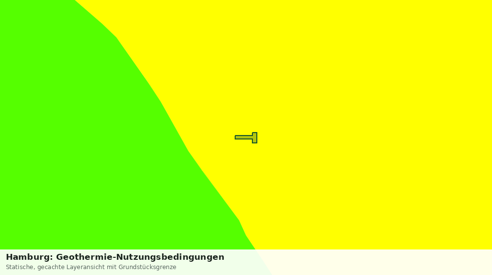 Statische Kartenansicht: Hamburg: Geothermie-Nutzungsbedingungen