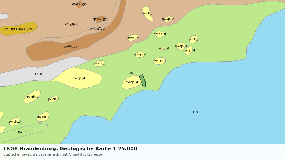 Statische Kartenansicht: LBGR Brandenburg: Geologische Karte 1:25.000