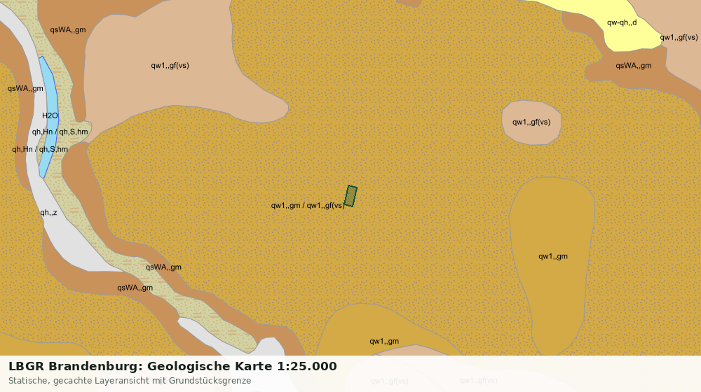 Statische Kartenansicht: LBGR Brandenburg: Geologische Karte 1:25.000