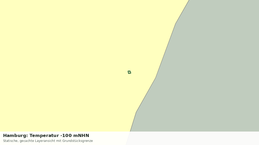 Statische Kartenansicht: Hamburg: Temperatur -100 mNHN