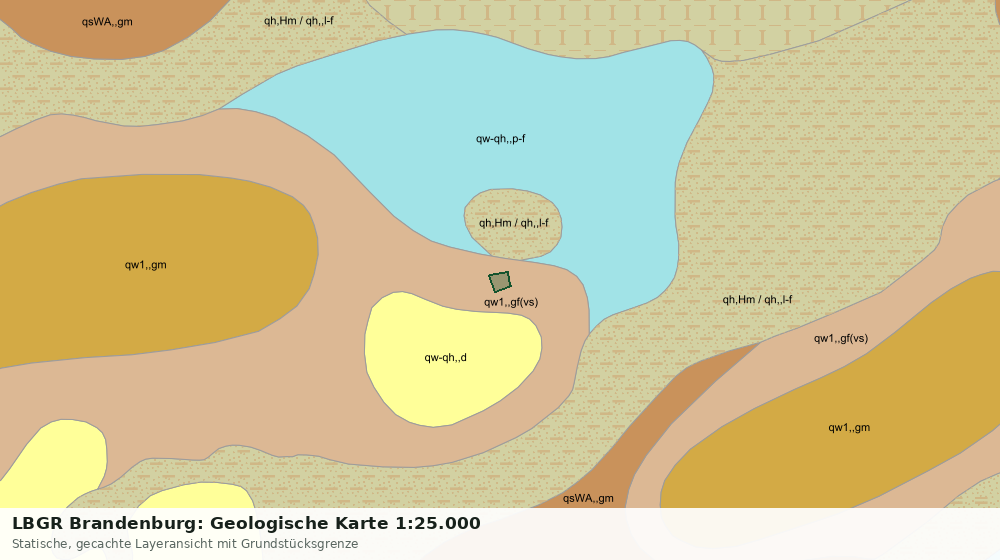 Statische Kartenansicht: LBGR Brandenburg: Geologische Karte 1:25.000