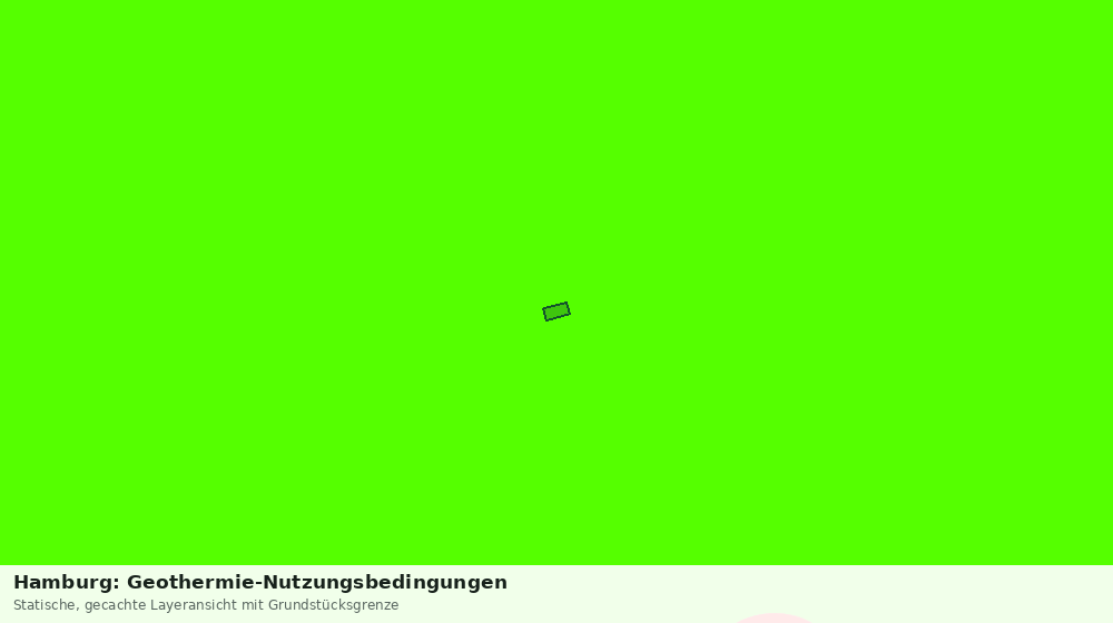 Statische Kartenansicht: Hamburg: Geothermie-Nutzungsbedingungen