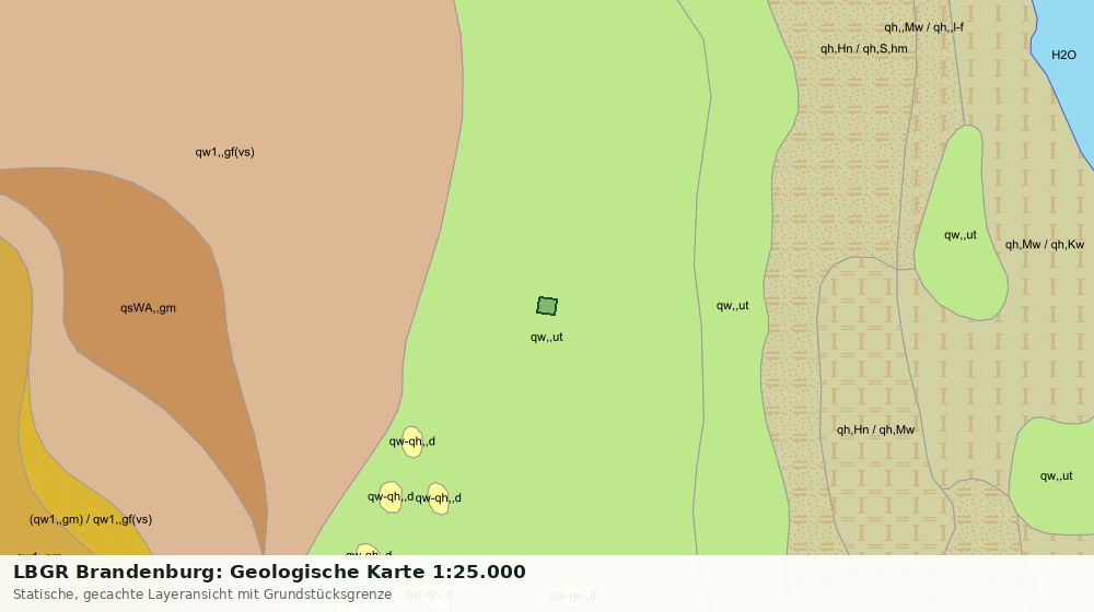 Statische Kartenansicht: LBGR Brandenburg: Geologische Karte 1:25.000