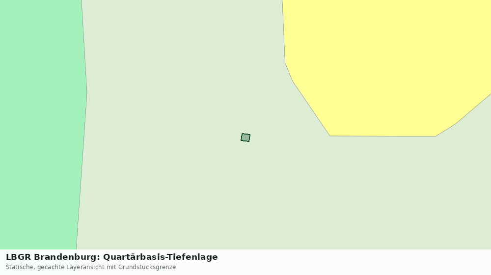 Statische Kartenansicht: LBGR Brandenburg: Quartärbasis-Tiefenlage