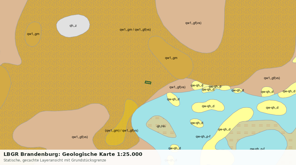 Statische Kartenansicht: LBGR Brandenburg: Geologische Karte 1:25.000