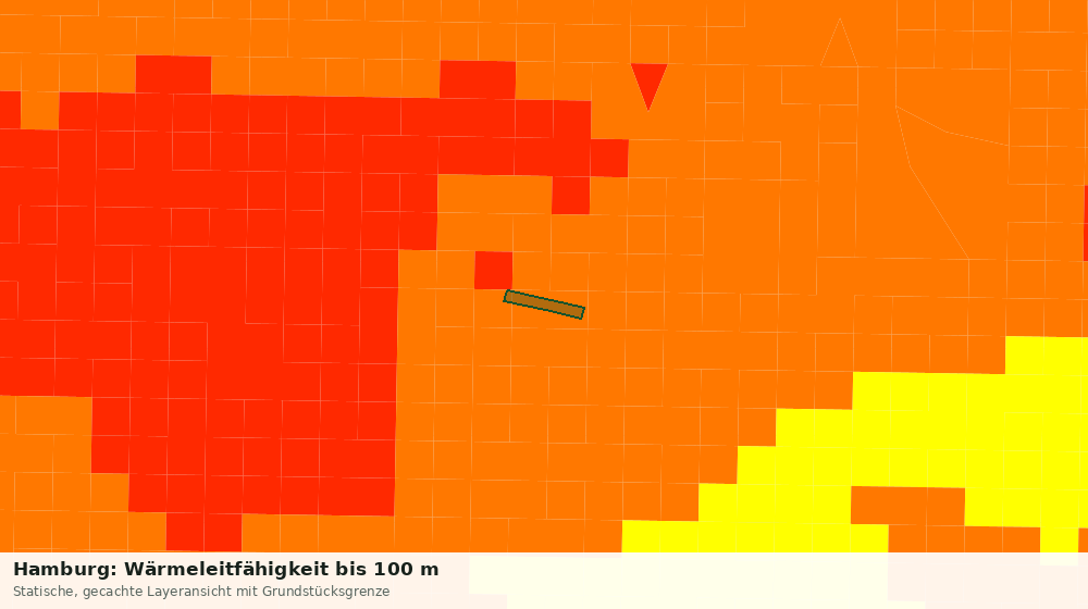 Statische Kartenansicht: Hamburg: Wärmeleitfähigkeit bis 100 m