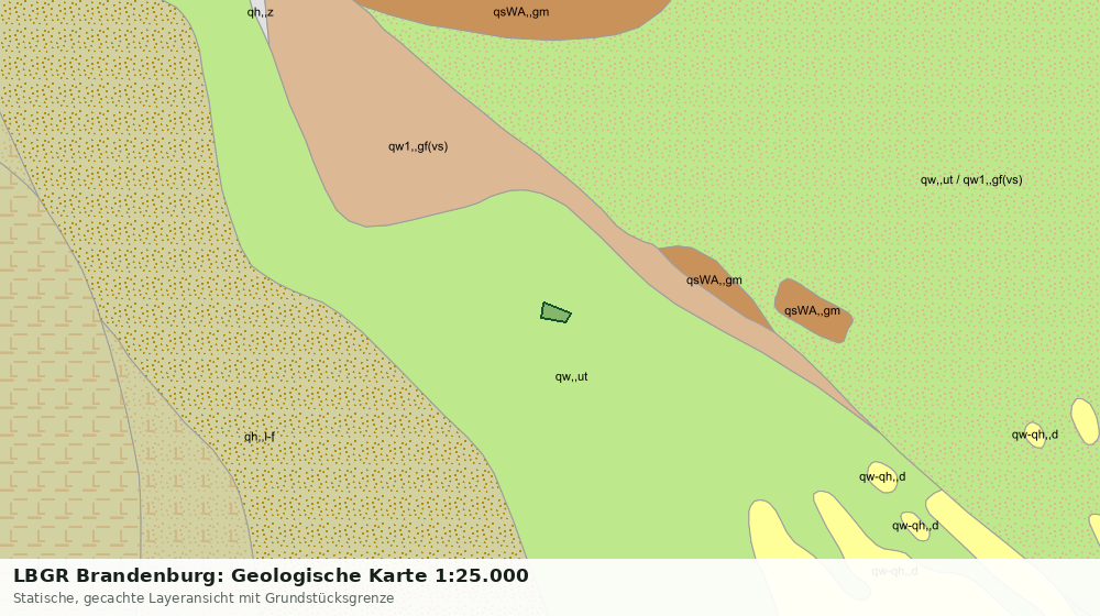 Statische Kartenansicht: LBGR Brandenburg: Geologische Karte 1:25.000