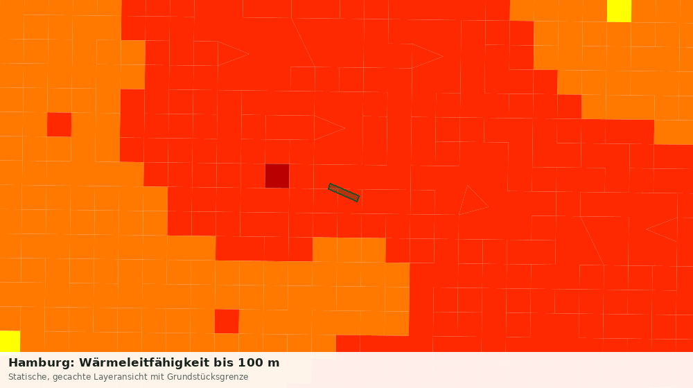 Statische Kartenansicht: Hamburg: Wärmeleitfähigkeit bis 100 m