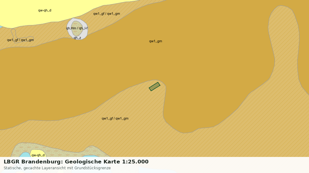 Statische Kartenansicht: LBGR Brandenburg: Geologische Karte 1:25.000