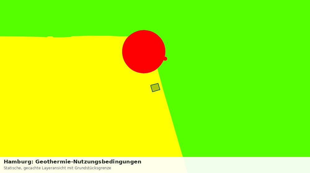 Statische Kartenansicht: Hamburg: Geothermie-Nutzungsbedingungen