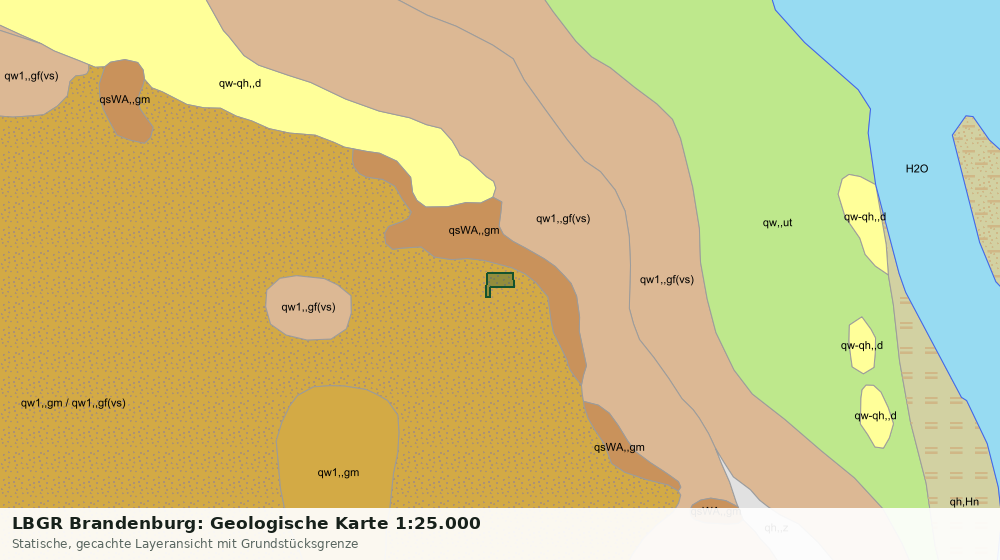 Statische Kartenansicht: LBGR Brandenburg: Geologische Karte 1:25.000