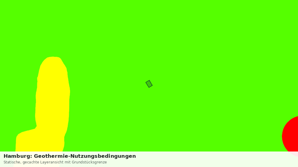Statische Kartenansicht: Hamburg: Geothermie-Nutzungsbedingungen